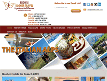 Tablet Screenshot of koshertravelers.com
